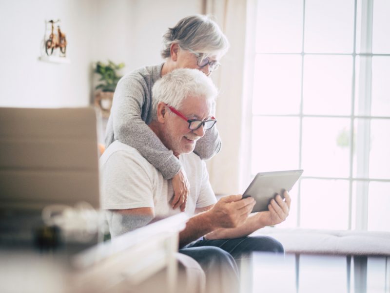 Seniors On A Tablet Seniors On A Tablet